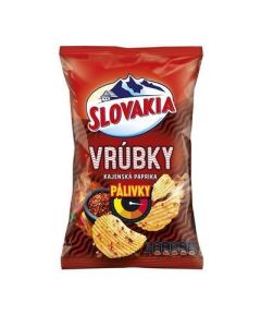 SLOVAKIA CHIPS VRUBKY PALIVKY KAJENSKA PAPRIKA 120g (BOX-18PCS)