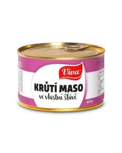 HOTOVE JEDLO MORCACIE (KRUTI) MASO VO VLASTNEJ STAVE 400g VIVA (BOX-8PCS)