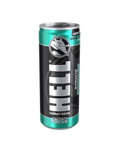 NAPOJ ENERGETICKY HELL STRONG FOCUS 250ML PLECH (BOX - 24PCS)