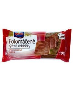 CHLEBIK RYZOVy POLOMACANY MLIECNOKAKAOVA POLEVA 100g RACIO BEZLEP (BOX-20PCS)