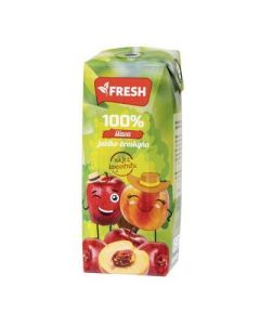 DZUS JABLKO-BROSKYNA 100% 0.25l FRESH (BOX-18PCS)