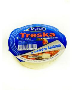 TRESKA V MAJONEZE S OSTRYM SALATOM RYBA 150g